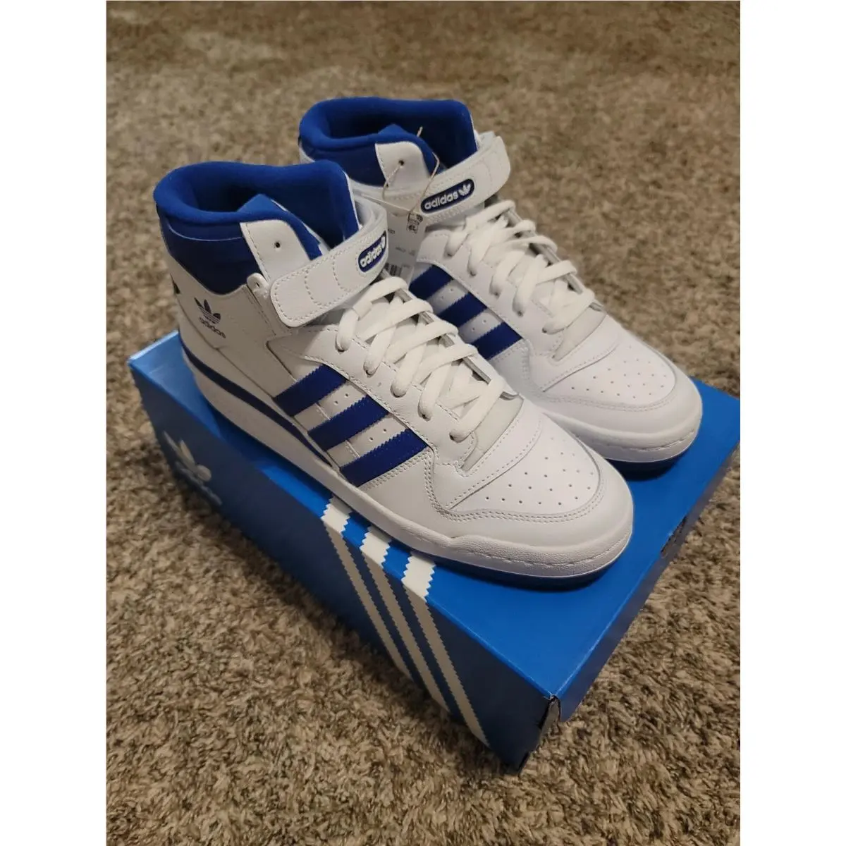 Adidas Forum Mid Men Athletic Leather Mid Top Basketball Shoes FY4976 Size 10.5
