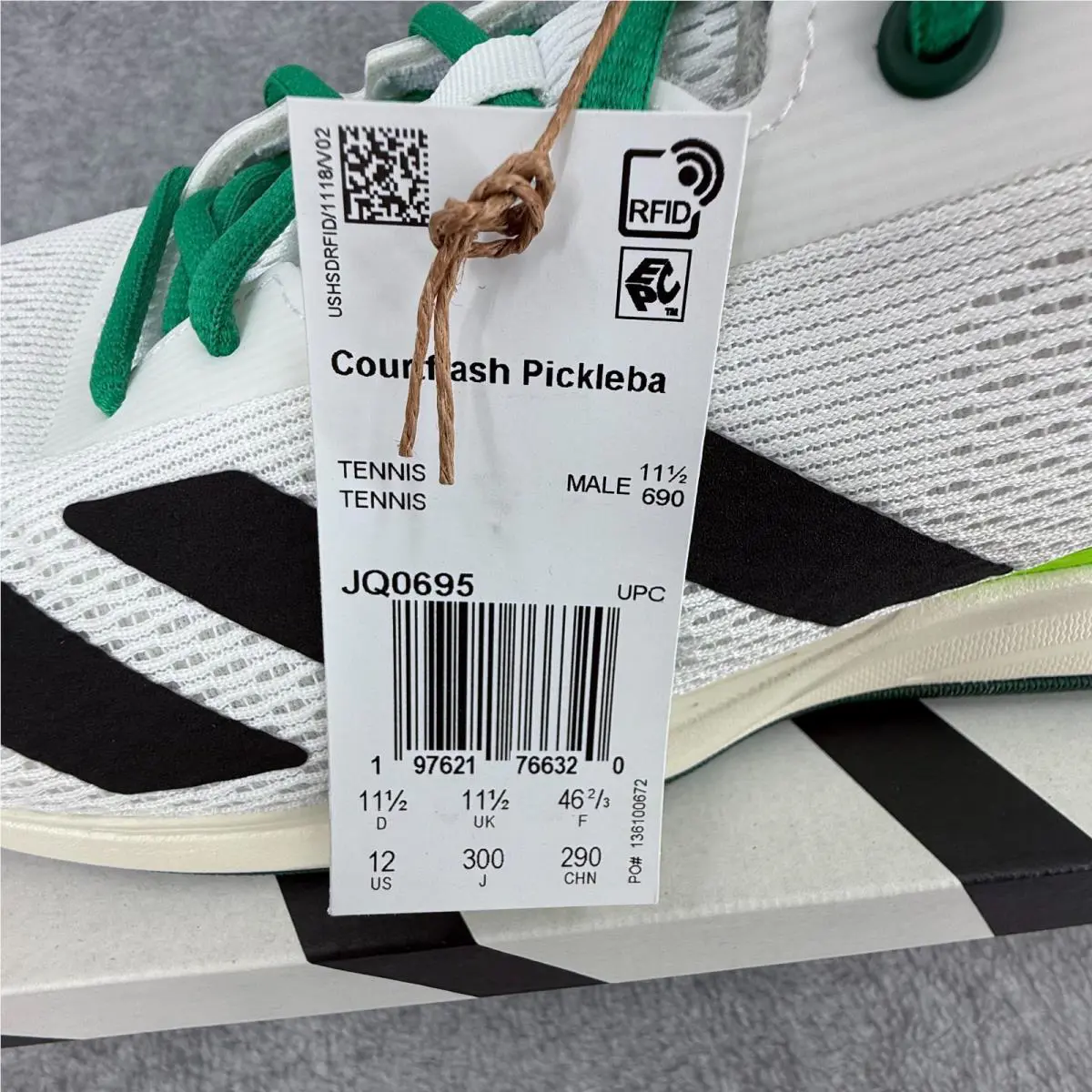 Adidas shoes - Courtflash Pickleball JQ0695 - Courtflash Pickleball - JQ0695 - White (UPC: 197621766351) 1