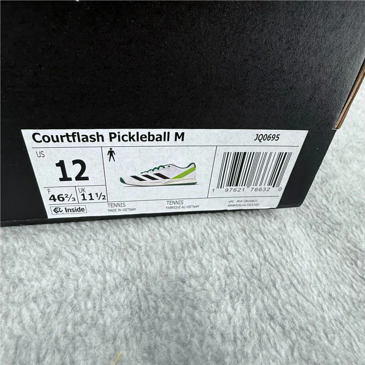 Adidas shoes - Courtflash Pickleball JQ0695 - Courtflash Pickleball - JQ0695 - White (UPC: 197621766351) 7