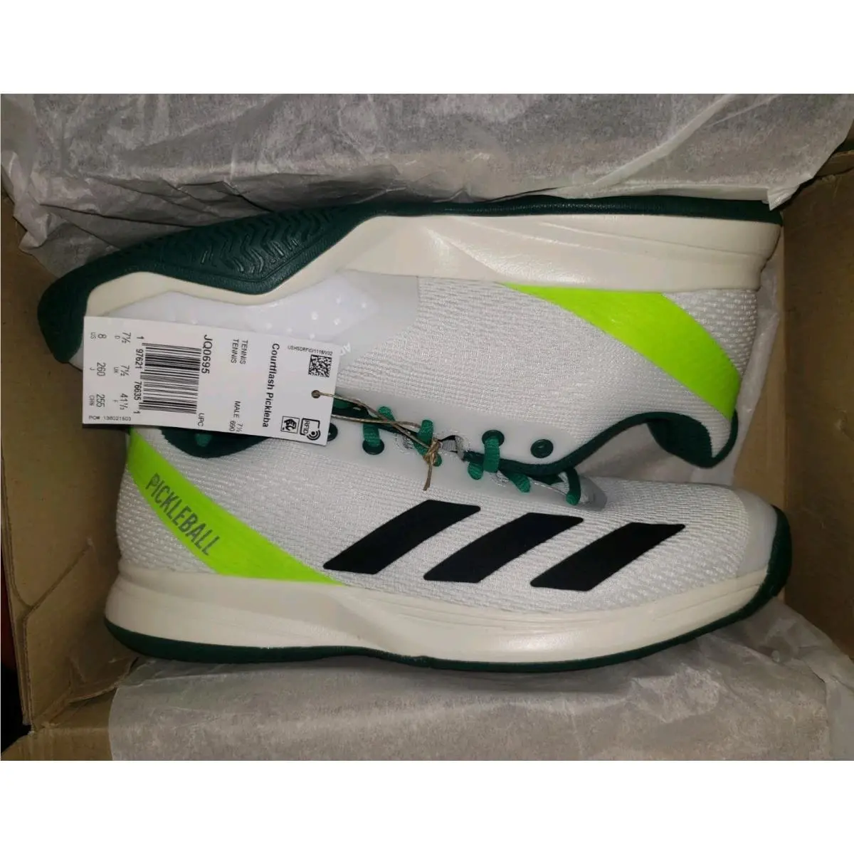 Adidas shoes - Courtflash Pickleball JQ0695 - Courtflash Pickleball - JQ0695 - White (UPC: 197621766351) 11