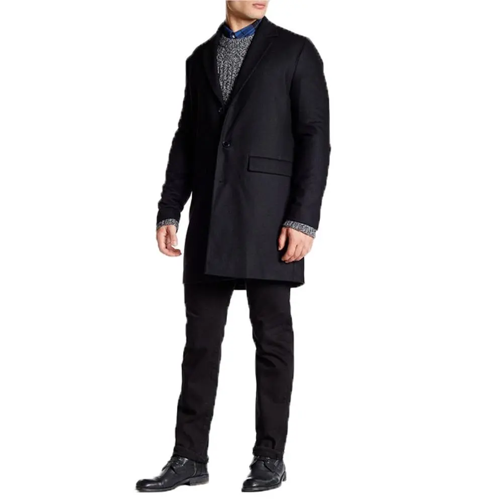 Adidas Wesc Men`s Black Relaxed Fit Single Breasted Coat G409360999 Medium