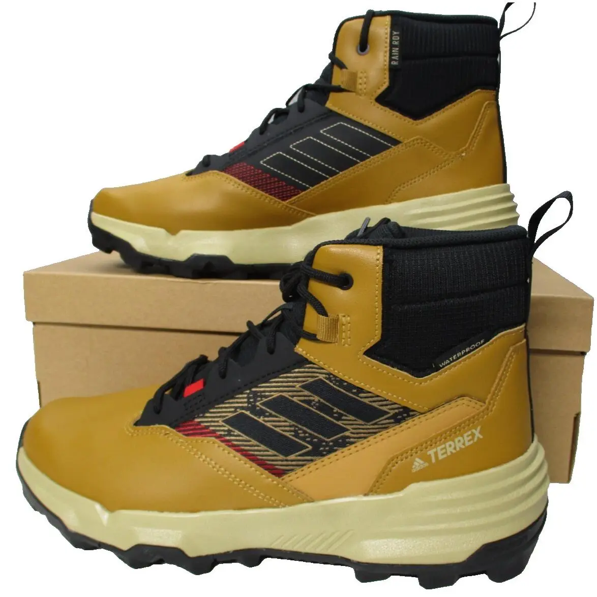 Terrex Unity Hiker Tan/brown Waterproof Boots Mens Sz 9.5 Womens Sz 10.5 by Adidas