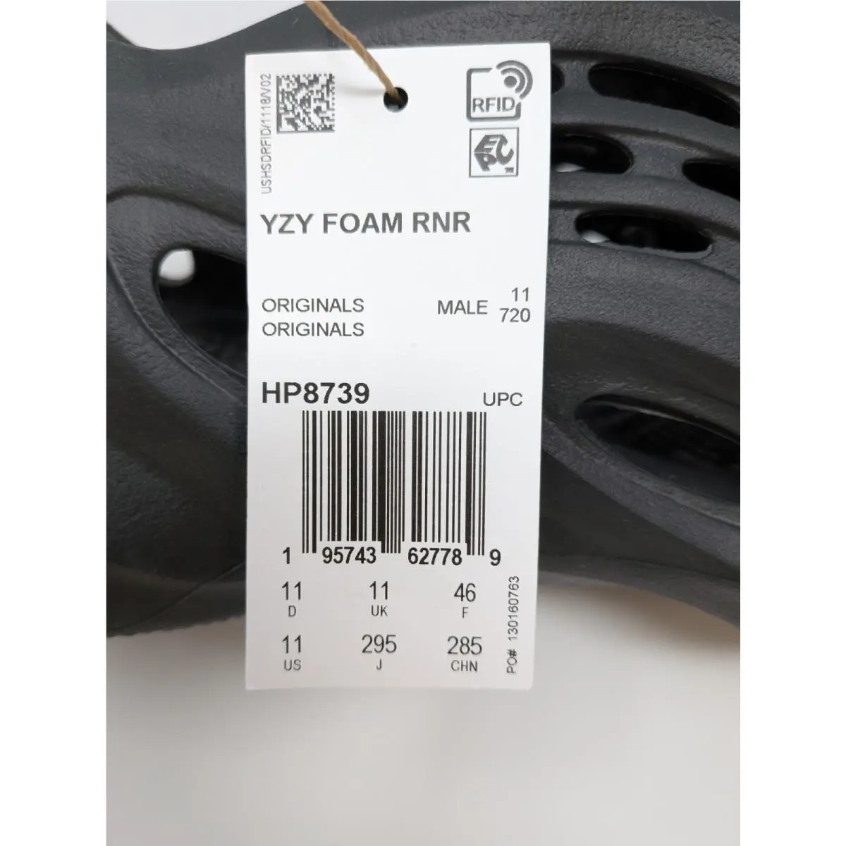 Adidas shoes - adidas Yeezy Foam RNNR - Yeezy Foam RNNR - HP8739 - Black (UPC: 195743627727) 0