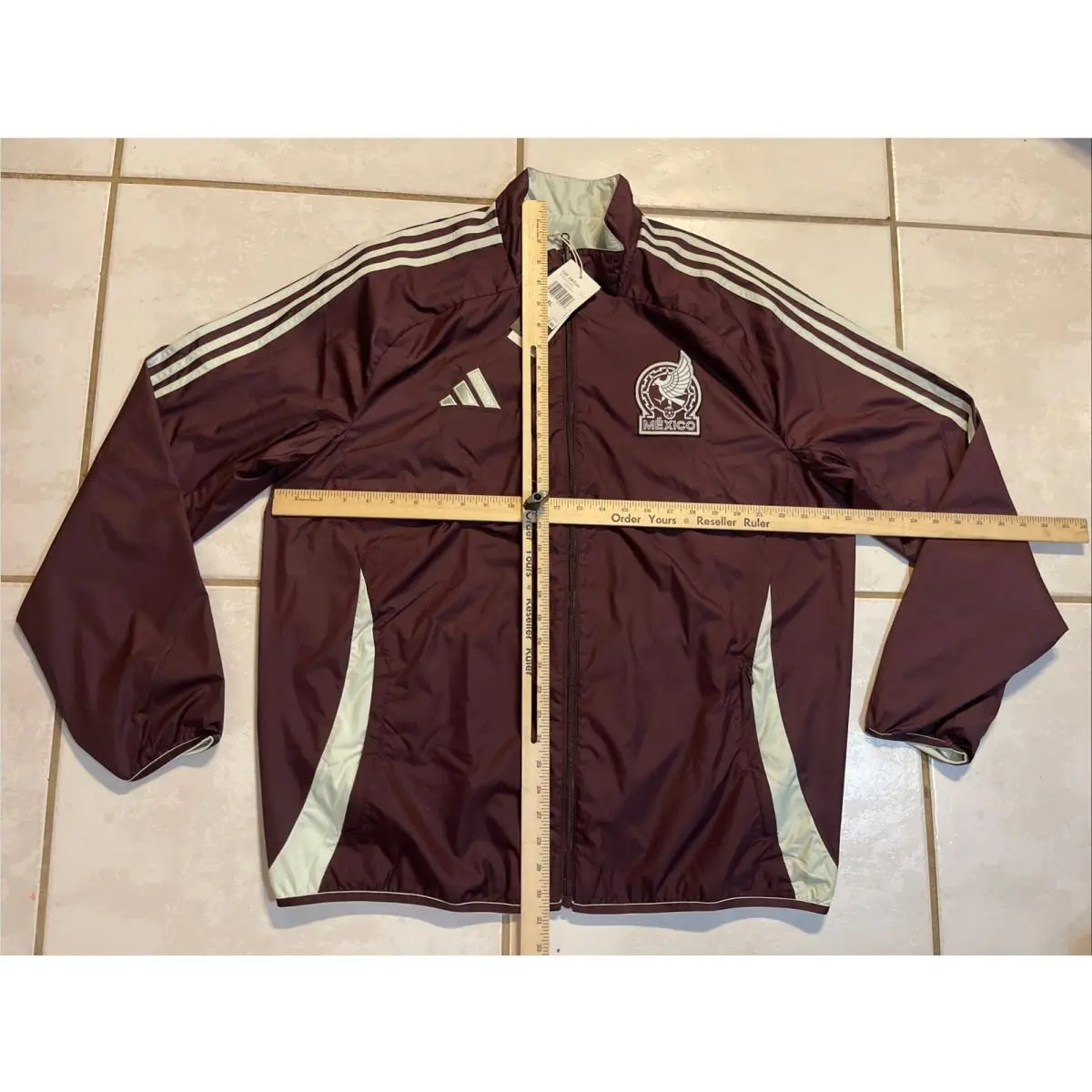 Adidas clothing - IW2922 - IW2922 - Dark Burgundy / Linen Green 9