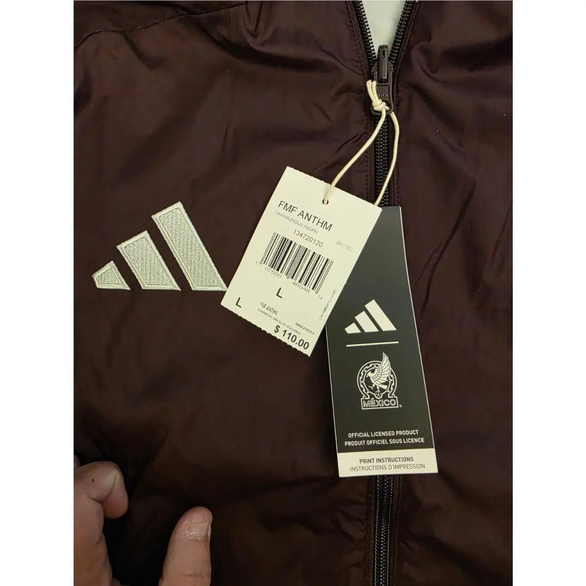 Adidas clothing - IW2922 - IW2922 - Dark Burgundy / Linen Green 2
