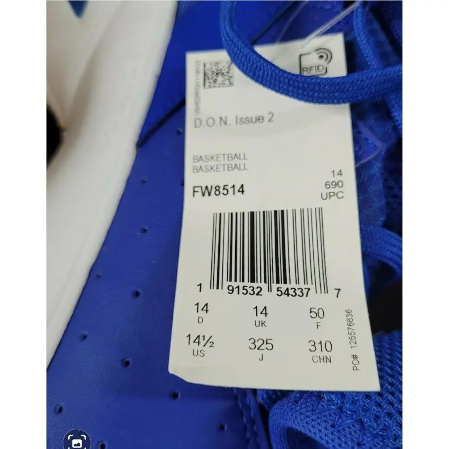 Adidas shoes - adidas D.O.N. Issue 2 - Issue - FW8514 - Blue, Manufacturer: Royal Blue And White (UPC: 191532638929) 9