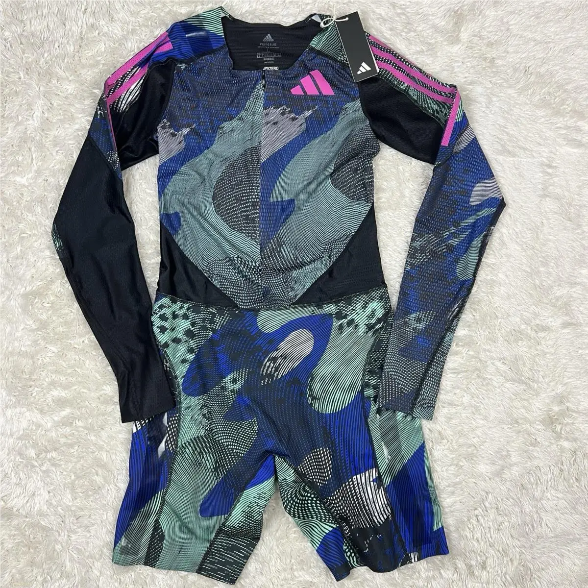 Men`s Adidas Adizero Long Sleeve Speedsuit Running Primeblue HN8039 Sz L