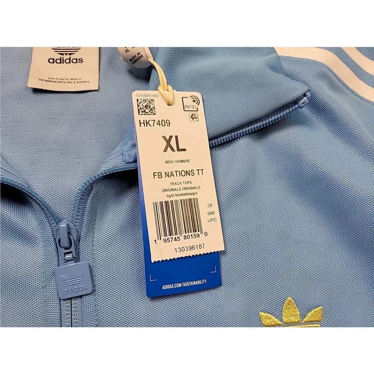 Adidas clothing - Adidas Originals Beckenbauer FB Nations Argentina - HK7409 - Light Blue White Gold 7