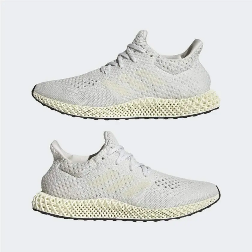 Adidas Futurecraft 4D Chalk White Running Q46229 - Size 7 Mens / 8 Womens