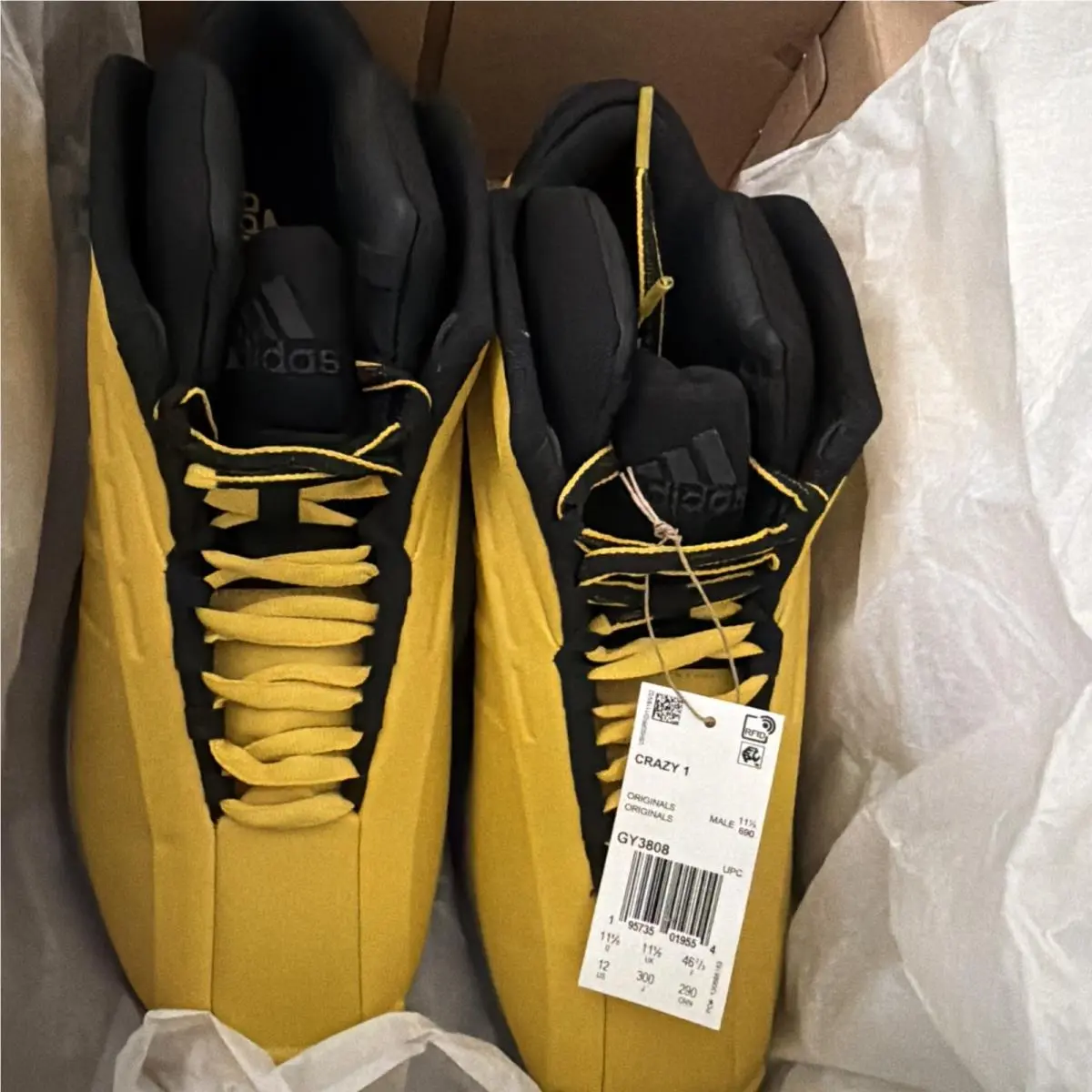 Crazy 1 Sunshine US Men Size 9 GY3808 by Adidas