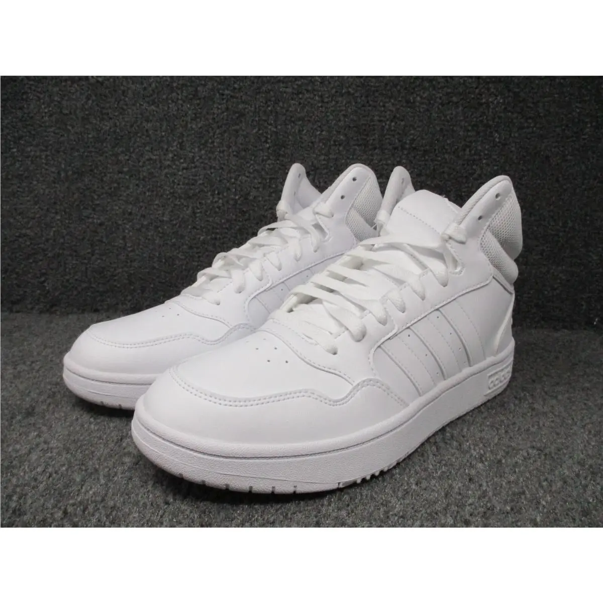 Adidas Women`s Hoops 3.0 Size 9 US Mid Basketball Shoes White Leather GW5457