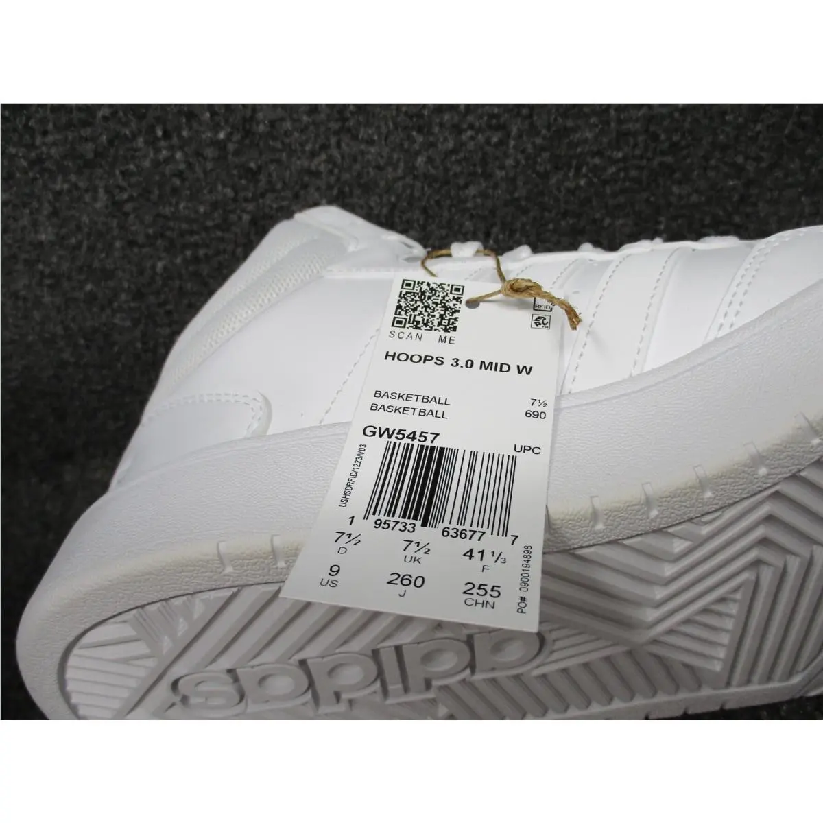 Adidas shoes - adidas Hoops - Hoops - GW5457 - White (UPC: 195733636838) 4