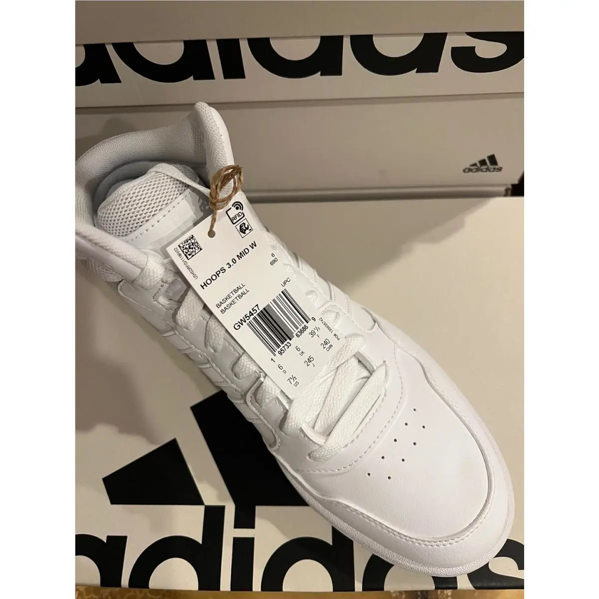Adidas shoes - adidas Hoops - Hoops - GW5457 - White (UPC: 195733636838) 5