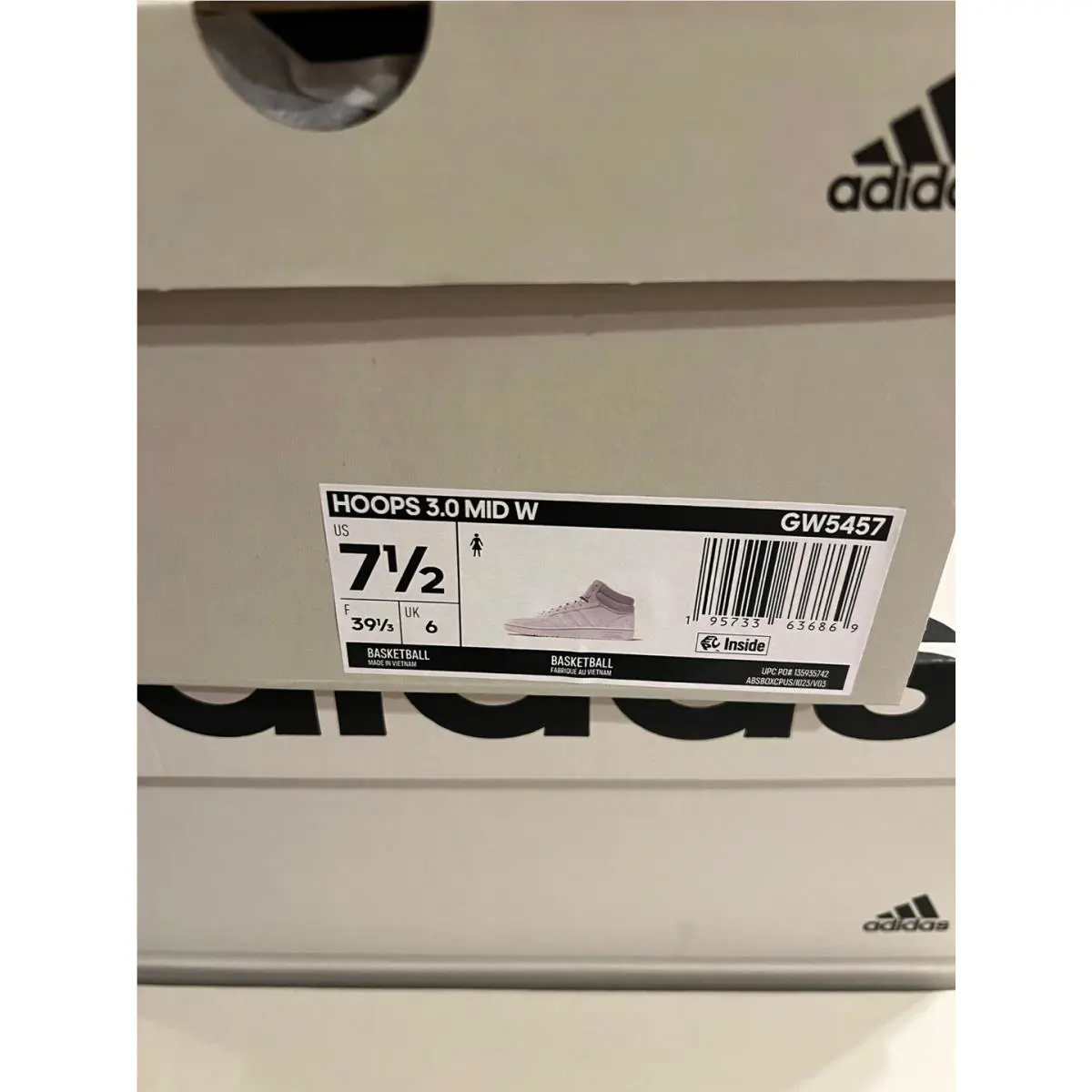 Adidas shoes - adidas Hoops - Hoops - GW5457 - White (UPC: 195733636838) 6