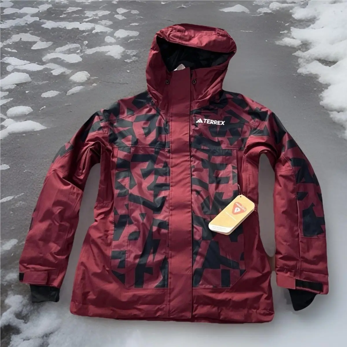 Terrex Xperior 2L Insulated Rain.rdy Skiing Red Jacket IB1070 Women Sz M by Adidas