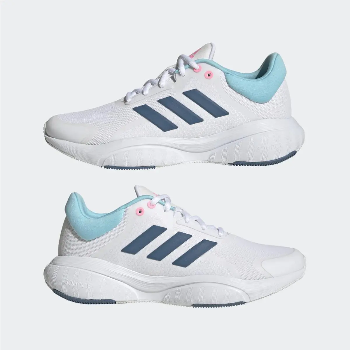 Adidas Response Trail Running Shoes Cloud White / Altered Blue / Beam Pink Woman