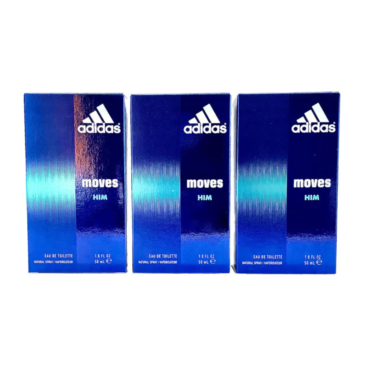 3 Pack -  Moves For Him 1.6 oz Edt Spray by Adidas