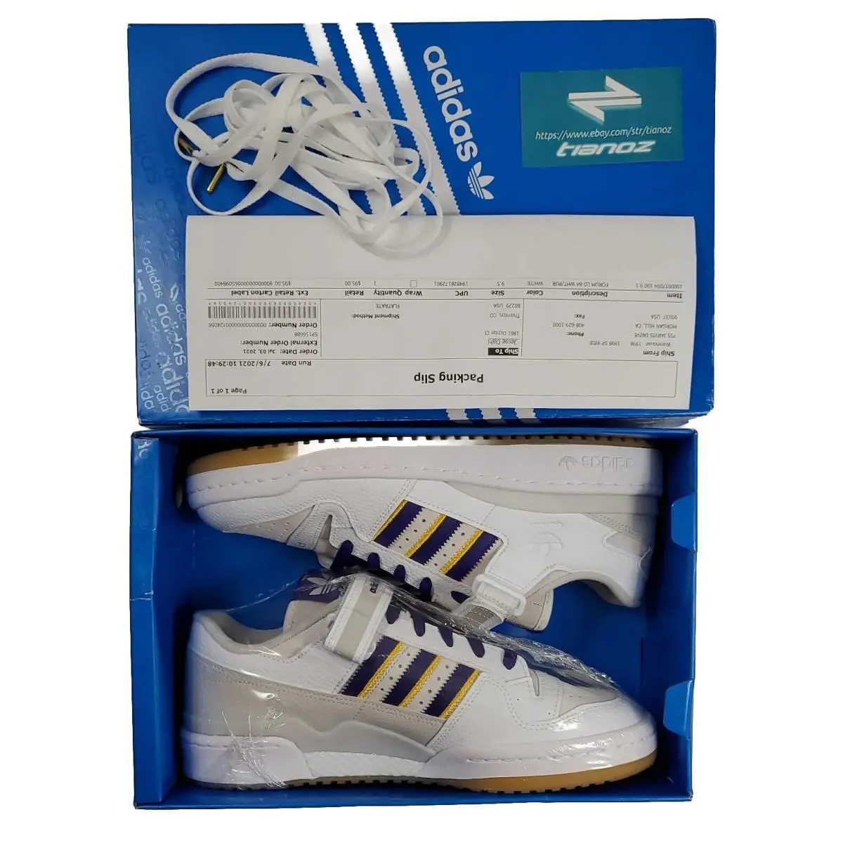 Adidas Forum Low `84 X Shoe Palace Fabulous Forum Pair Numbered 431/1200 9.5