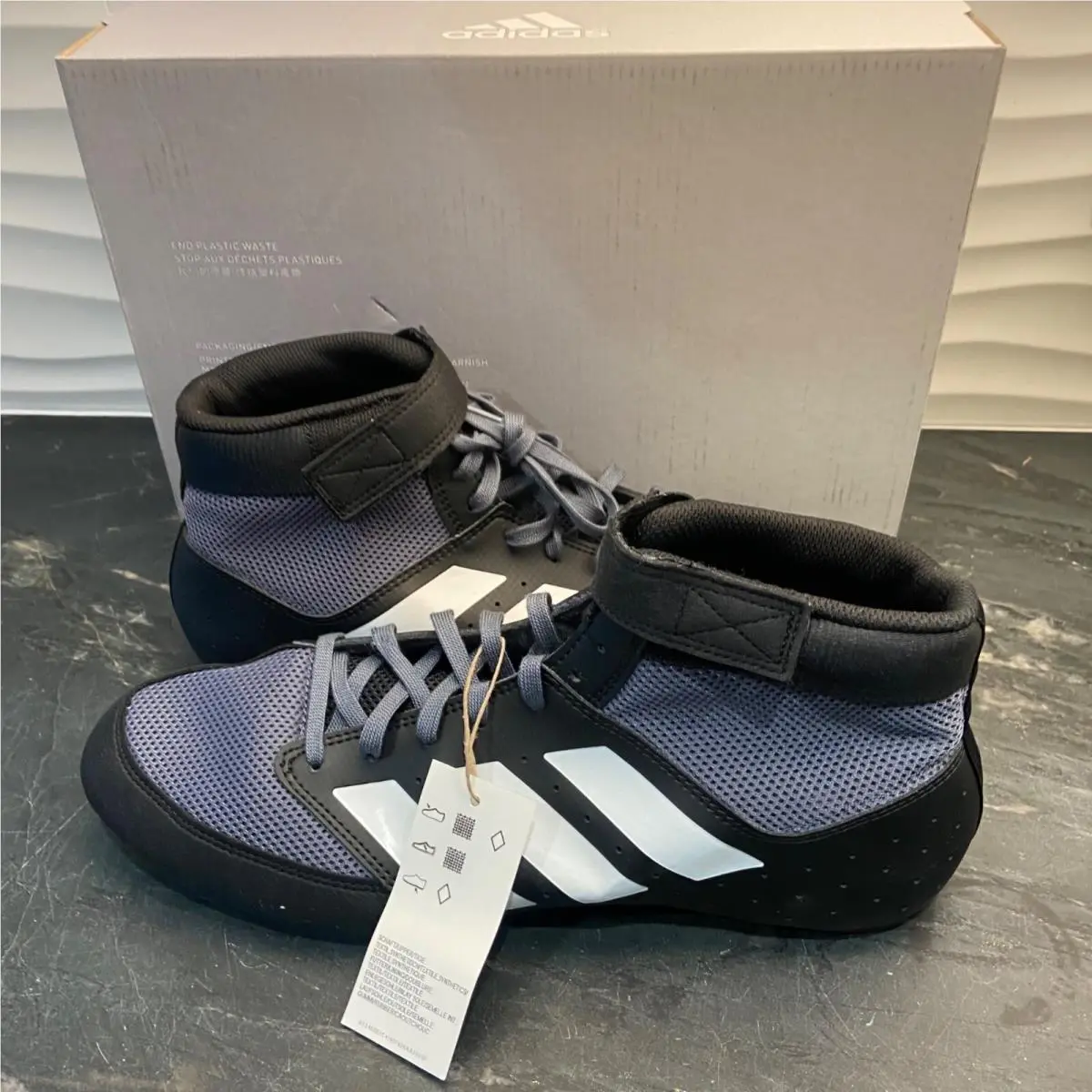 Mat Hog 2.0 Wrestling Black/grey Shoes Sneakers Mens Size 12 FZ5391 by Adidas