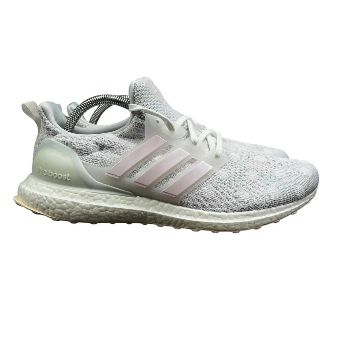 Adidas Ultraboost 5.0 Dna Polkadot Dash Grey White Pink Shoes Women`s Size 10.5 - Gray