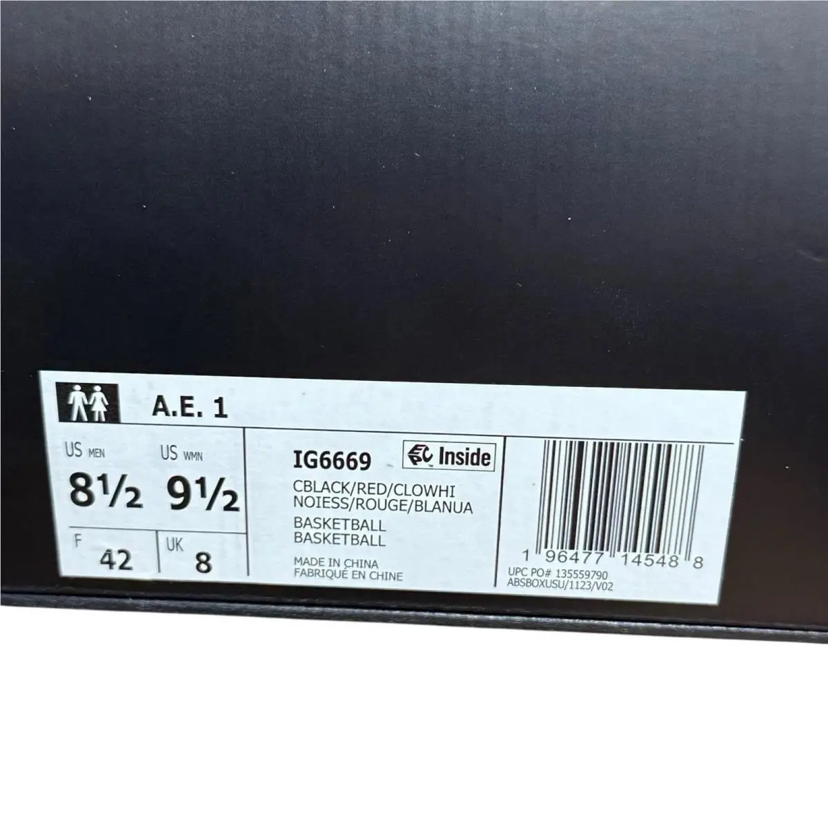Adidas shoes - adidas AE 1 - IG6669 - Core Black/Red/Cloud White (UPC: 196477145488) 4