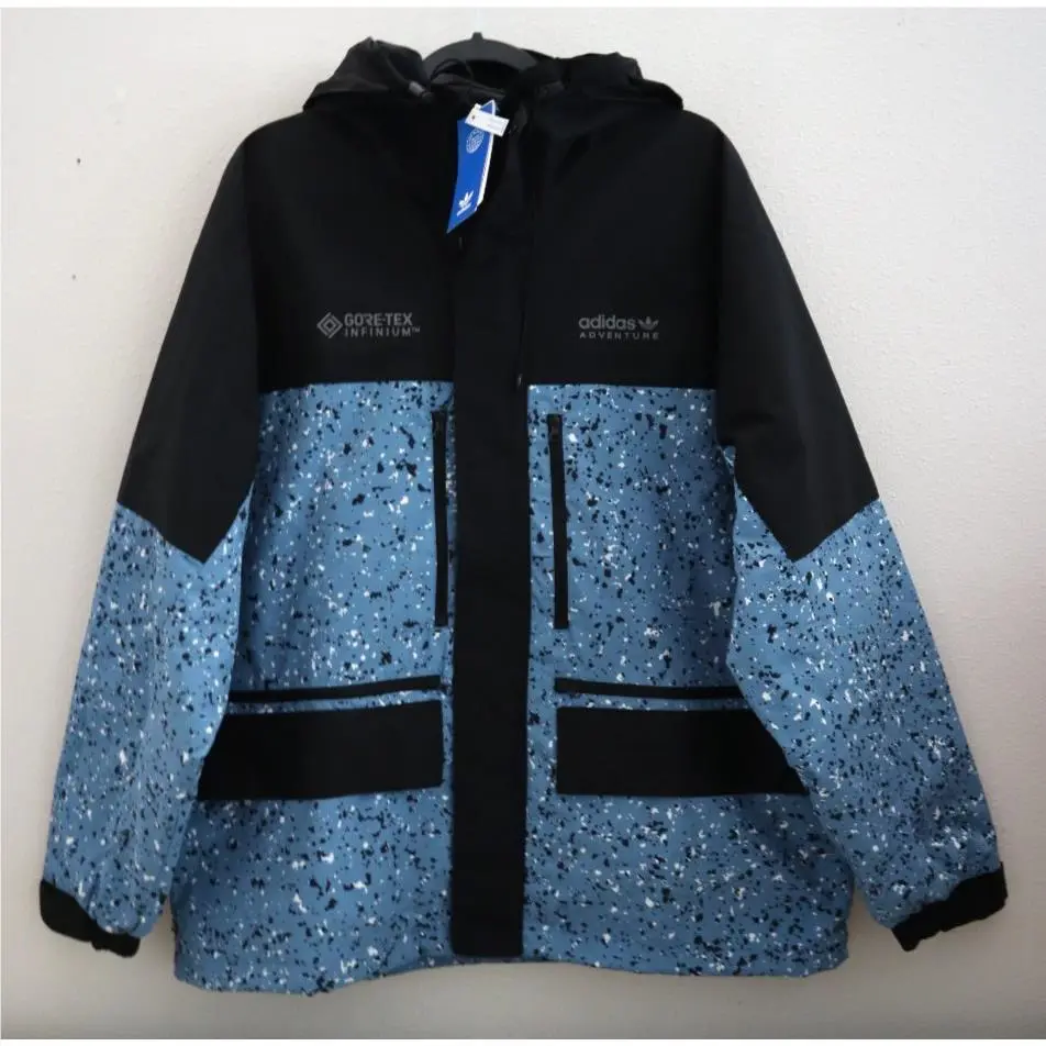 Adidas HK5019 Men Sz M Multi Adventure Winter Allover Print Gore-tex Jacket