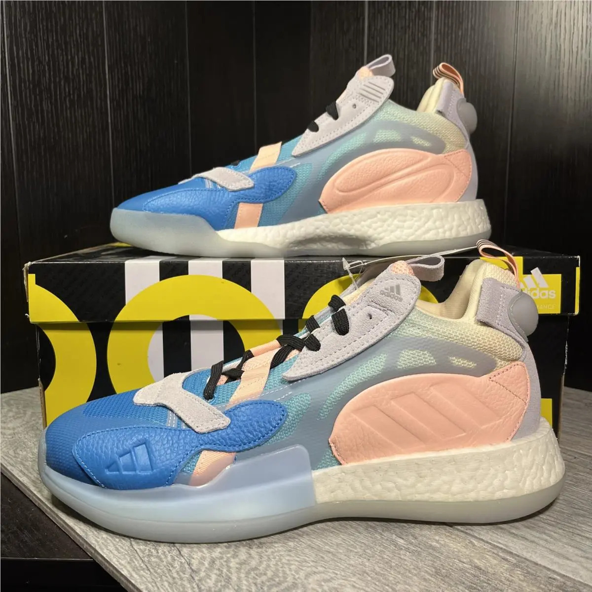 Zoneboost Boost ‘aeroblue/clear Orange’ Basketball EG5887 Mens Sz 10.5 US by Adidas