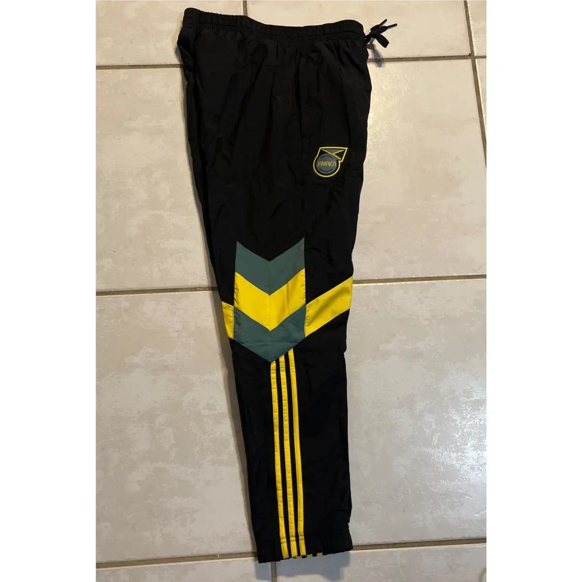Adidas clothing - Adidas Jamaica OG Track Pants - IN5570 - Black Green Yellow 1