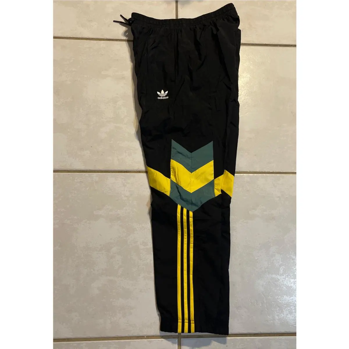 Adidas clothing - Adidas Jamaica OG Track Pants - IN5570 - Black Green Yellow 2