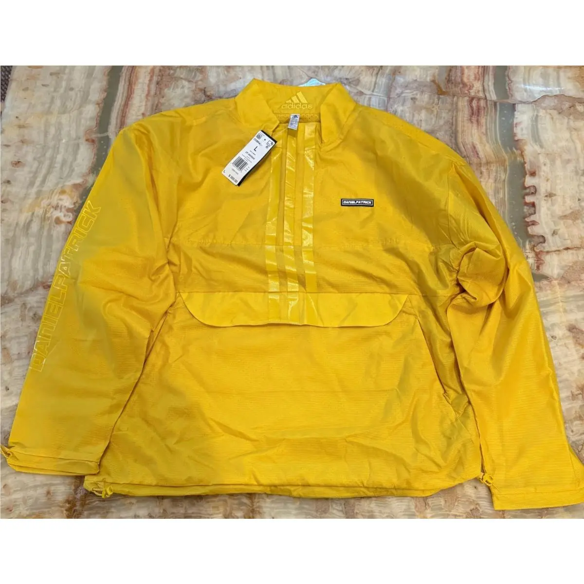 Adidas Mens Daniel Patrick Basketball Anorak Jacket Hazy Yellow Outdoor L