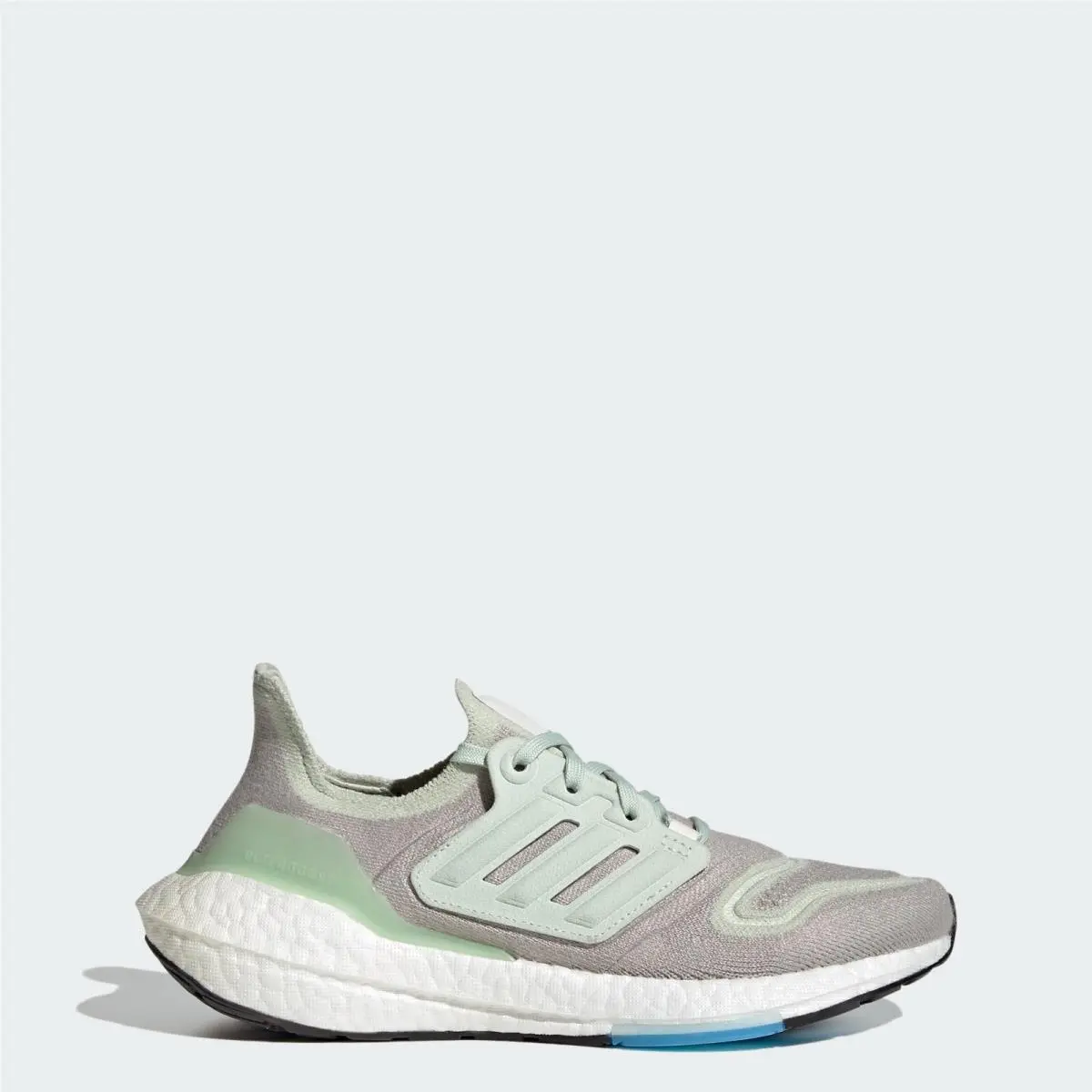 Adidas Ultraboost 22 Women`s Running Shoes: Metal Grey/linen Green Size 6