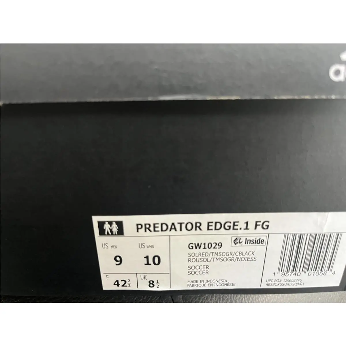 Adidas shoes - adidas Predator Edge.1 - Predator - GW1029 - Solar Red / Team Solar Green / Core Black (UPC: 0195740010584) 7