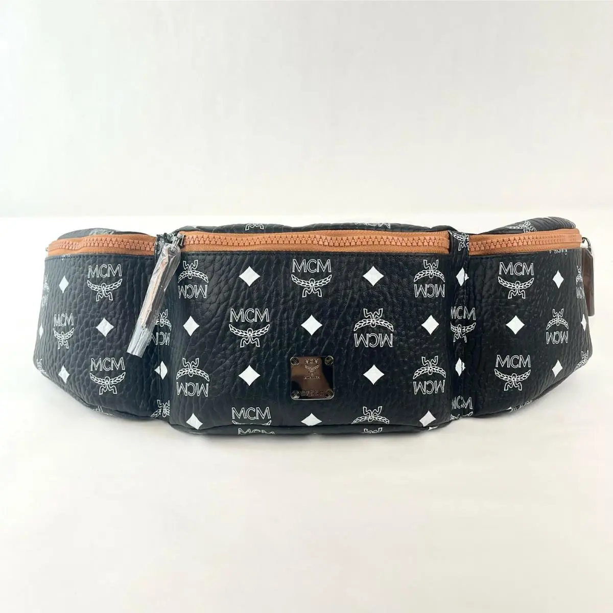 Mcm Black Visetos Canvas Large Sling Belt Bag MMZBAFO01BV001
