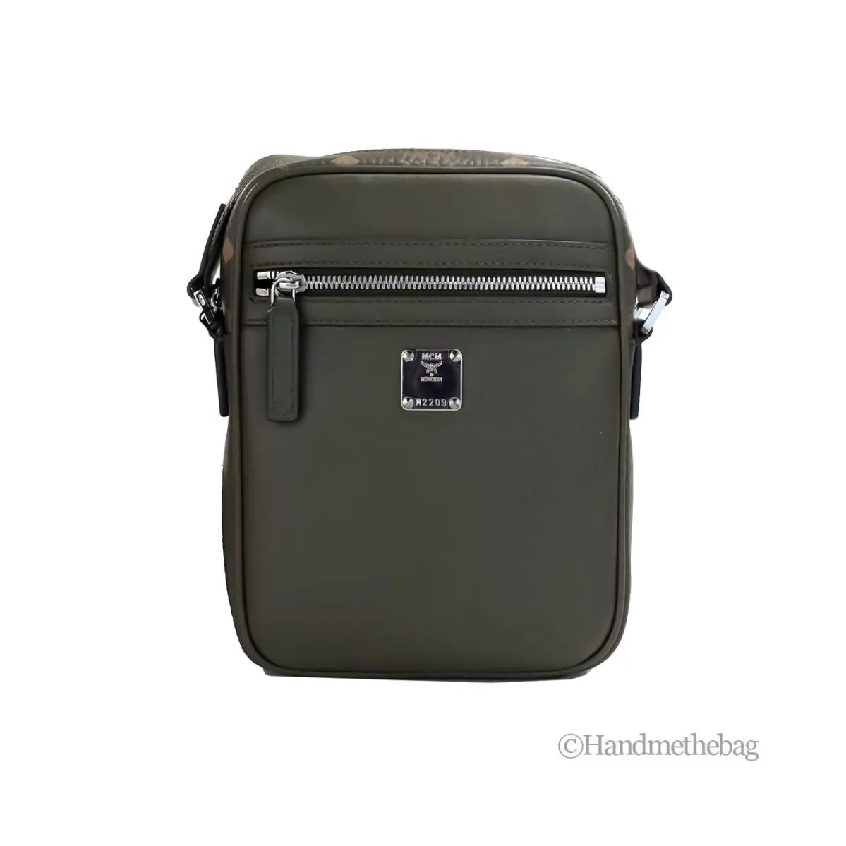 Mcm Visetos Leather Camera Crossbody Bag