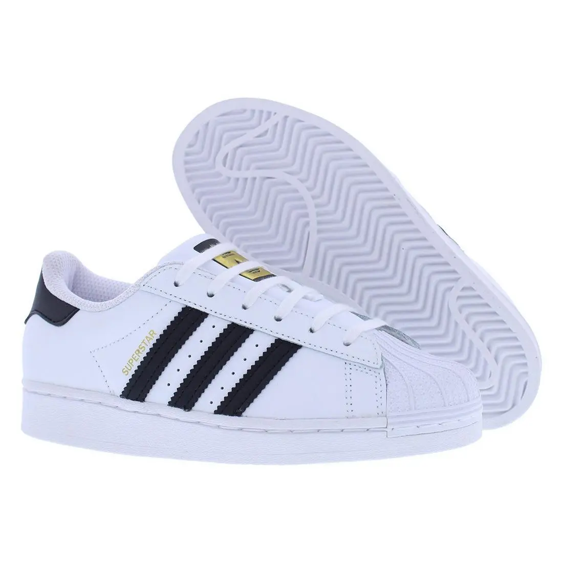 Adidas Superstar PS Boys Shoes Size 11 Color: White/black - White/Black, Main: White
