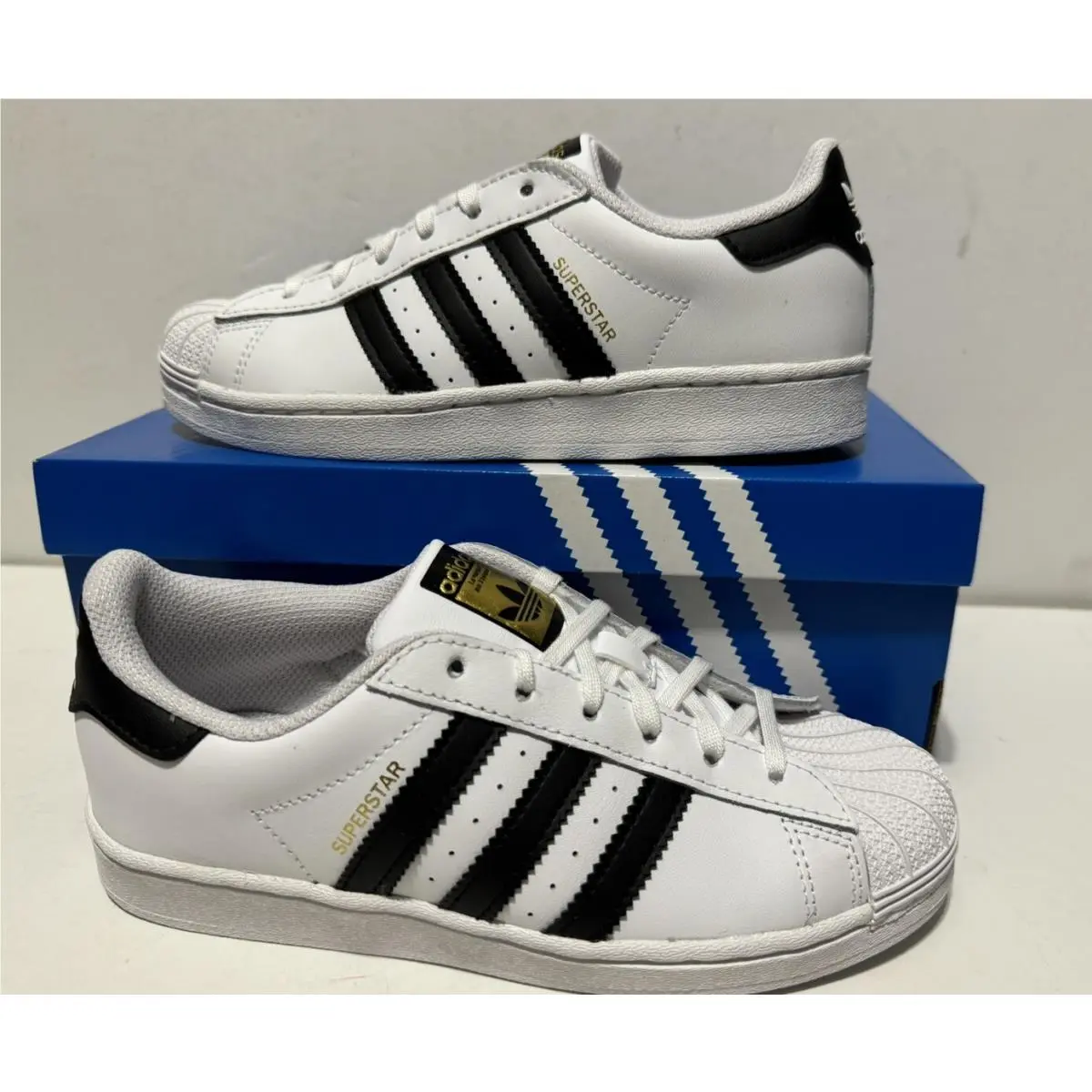 Adidas Superstar Little Kids` Shoes Size 2.5 - Cloud White/Core Black