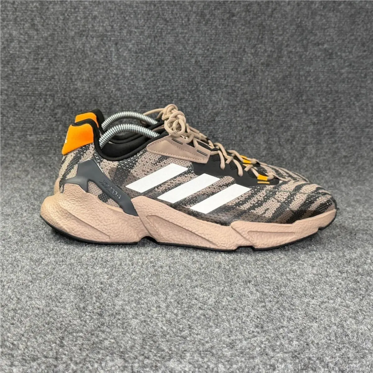 Adidas Jetboost X9000L4 Running Shoes Men`s 13 Tiger Stripe Tan Black Orange Run