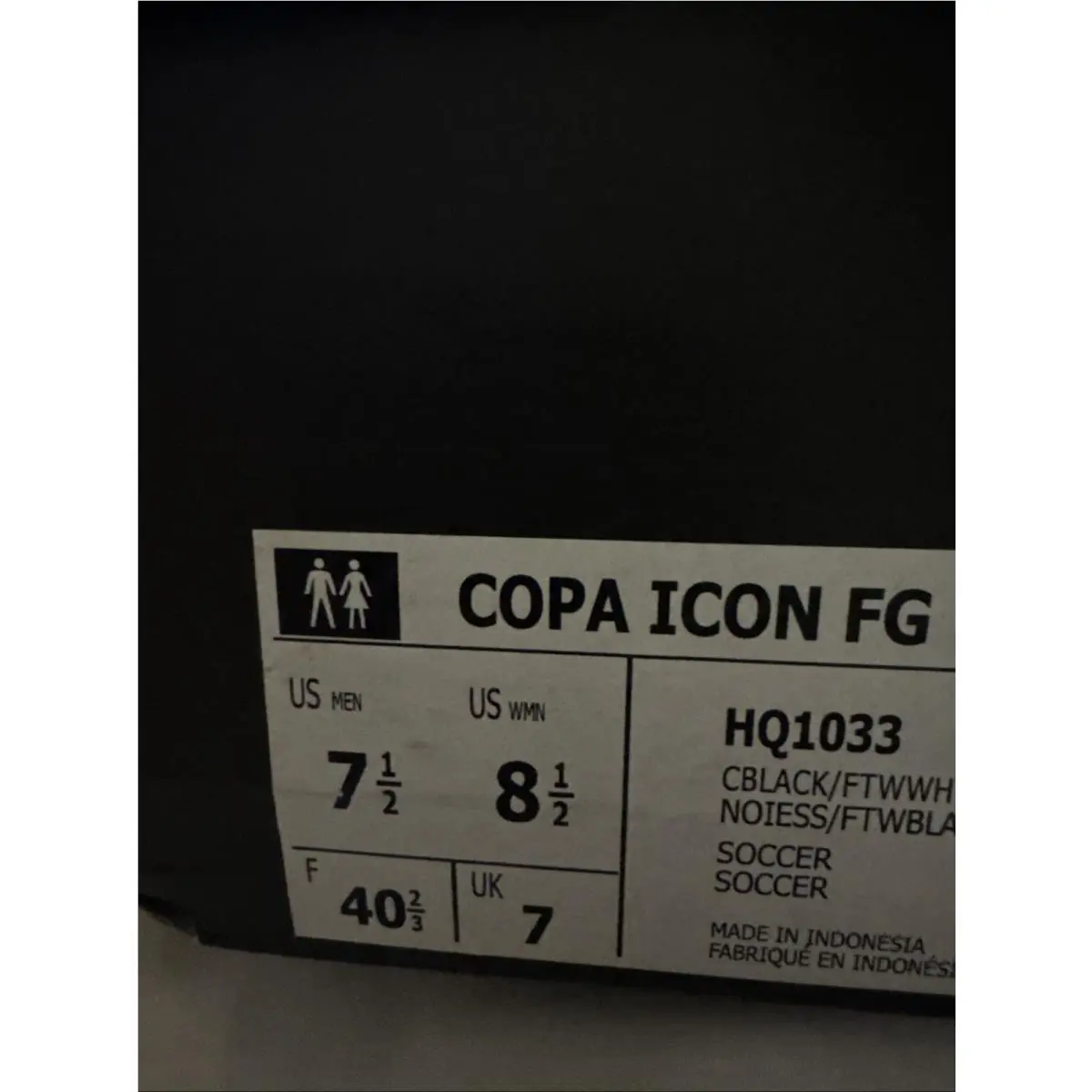 Adidas shoes - Copa Icon - Copa Icon - HQ1033 - Black (UPC: 0195747777831) 5