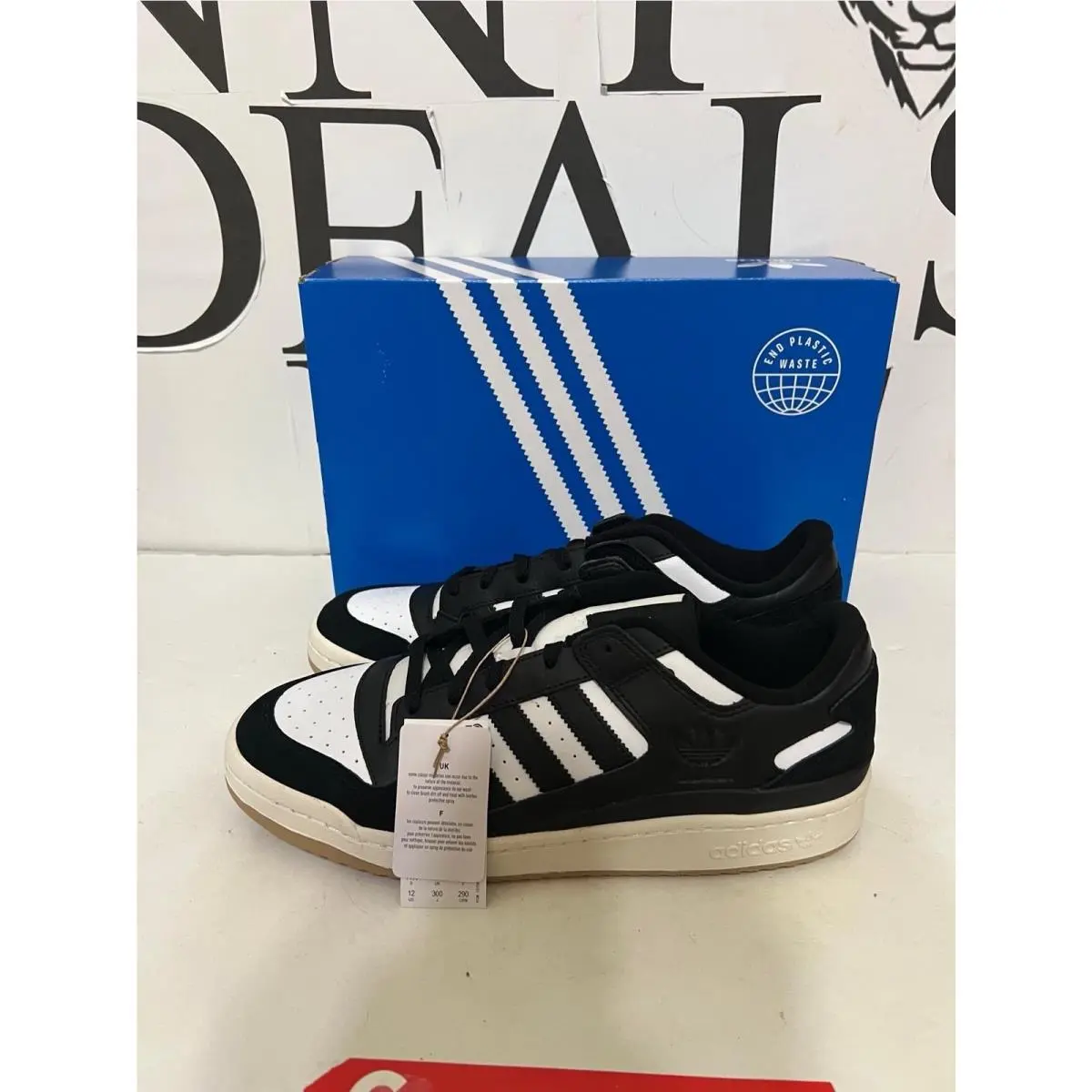 Adidas Forum Low Classic `panda` Size 12 Black/white/gum Men`s Sneakers