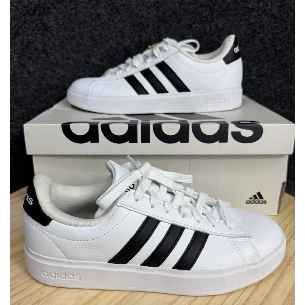 Adidas Women`s Lace Up Grand Court 2.0 Cloudfoam Lifestyle Low-top Shoes 7.5