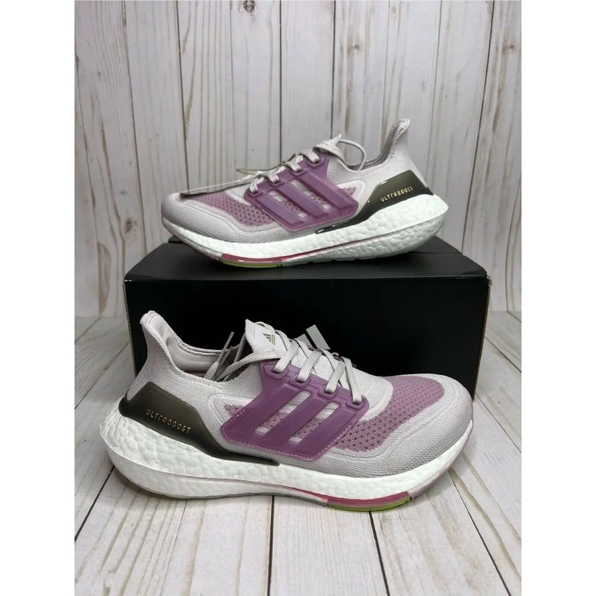 Adidas Ultraboost 21 Ice Purple White Womens Size 7 S23831 Lightweight Running