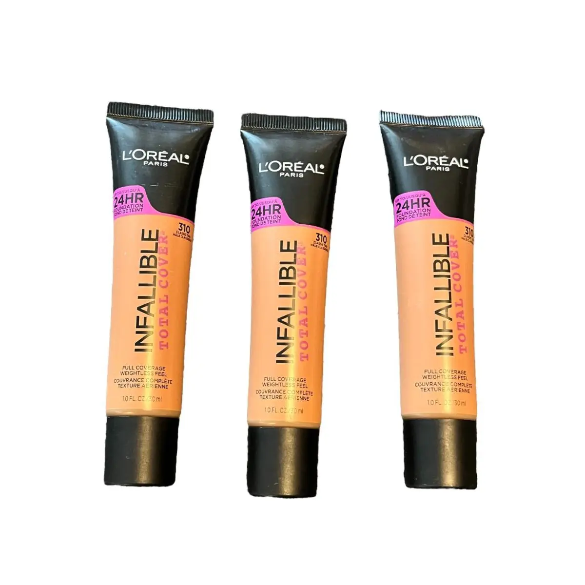 L`oreal Infallible Total Cover Foundation x 3 Classic Tan 310 or Creme Cafe 311 310 - Classic Tan by L'Oréal