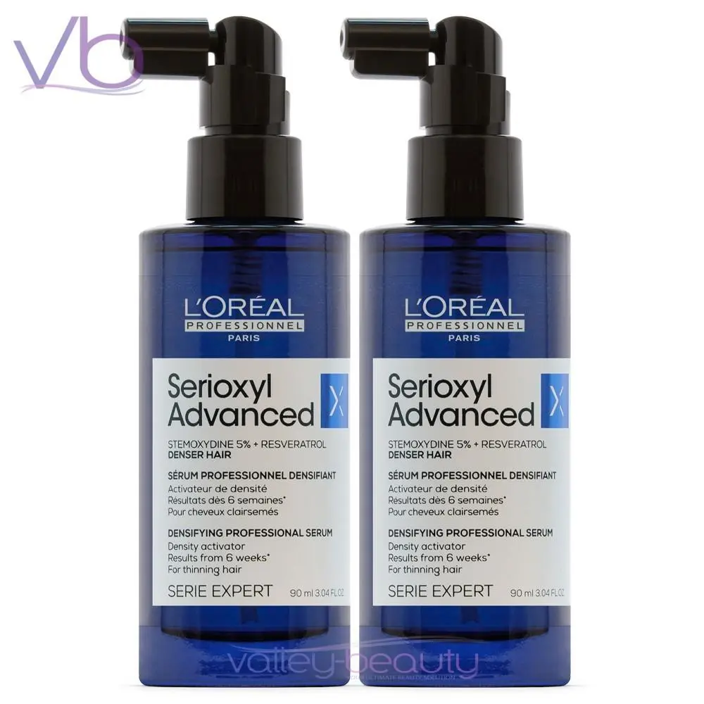 L`oreal Serioxyl Advanced Denser Hair Serum with Stemoxydine Formula Pack of 2 by L'Oréal