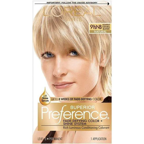L`oreal Superior Preference Hair Color 9.5NB Lightest Natural Blonde 3 Pack