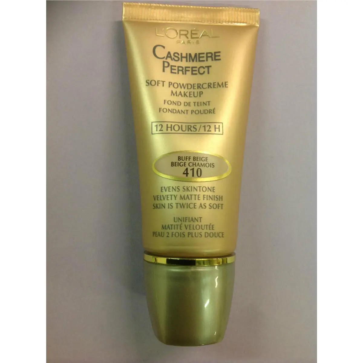 L`oreal Cashmere Perfect Soft Powdercreme Foundation Buff Beige 410