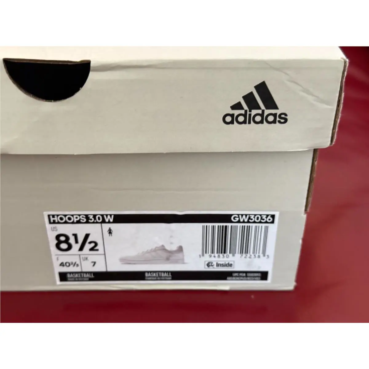 Adidas shoes - adidas Hoops - Hoops - GW3036 - Cloud White / Cloud White / Dash Grey (UPC: 194830722383) 9