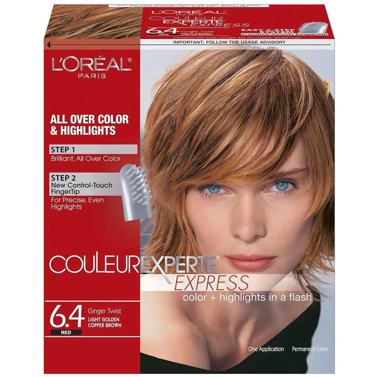 L`oreal Paris Couleur Experte Hair Color + Highlights Light Golden Copper Brown by L'Oréal