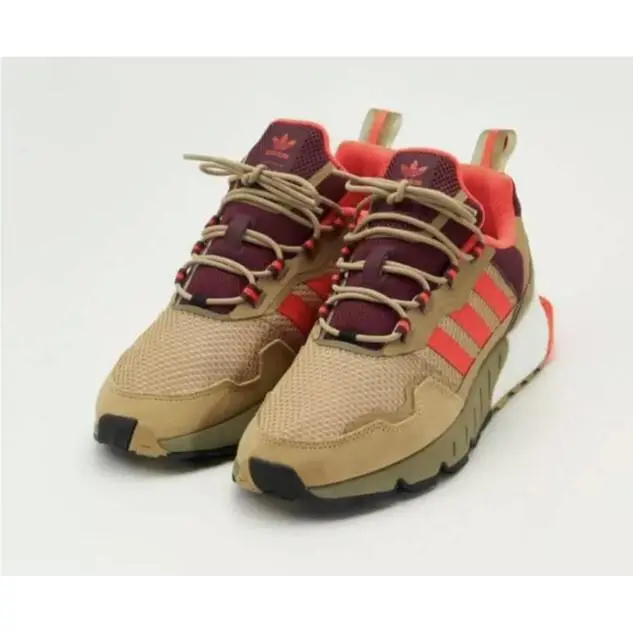 Adidas ZX 1K Boost ‘seasonality’ Beige Tone Victory Crimson H00429 Men Sz 11.5