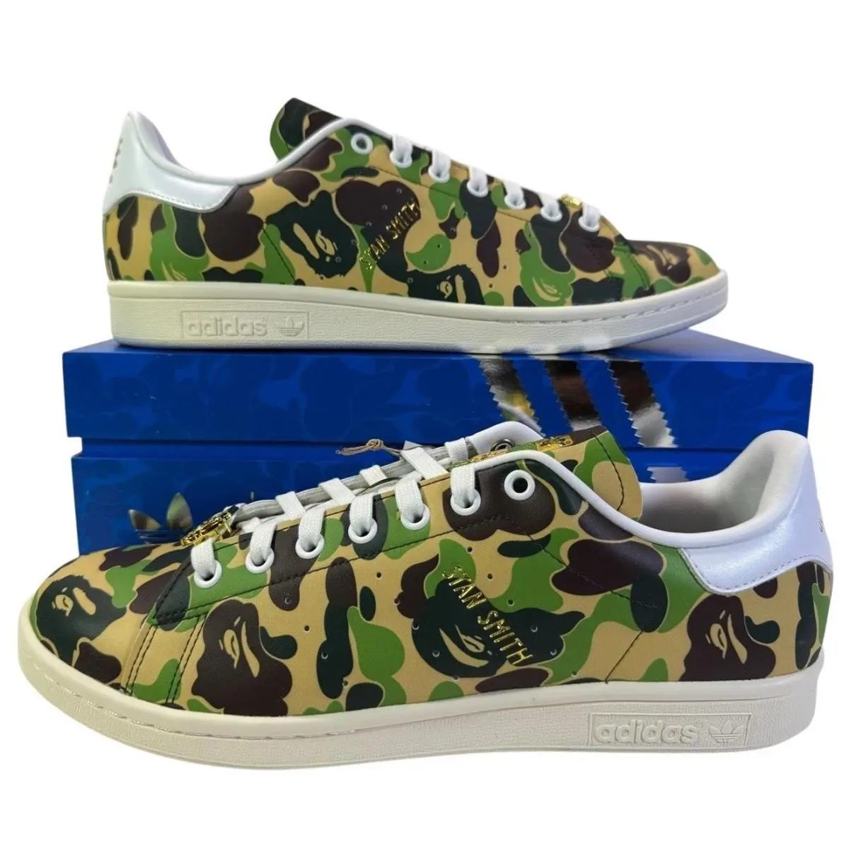 A Bathing Ape × Adidas Stan Smith Shoe 30th Anniversary Camo IG8949 Men`s 11