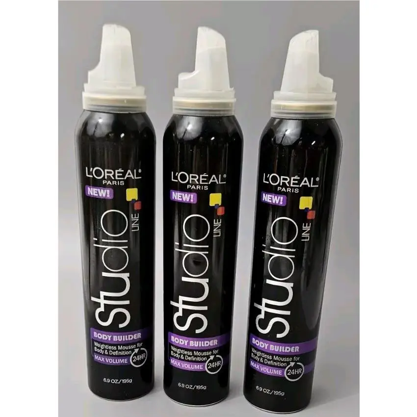3 Loreal Studio Line Body Builder Weightless Mousse Max Volume Strong Hold